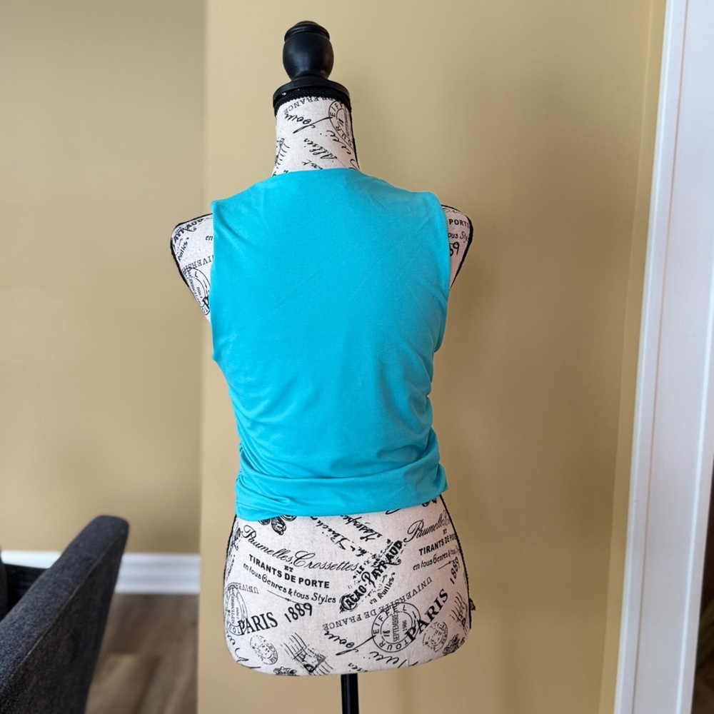 Women's Sleeveless Turquoise Top